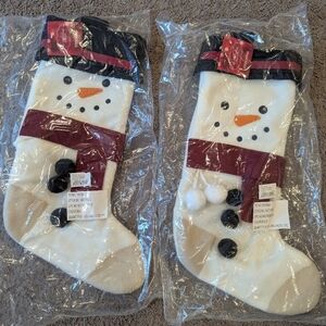 Set of two Snowman Stocking NWT